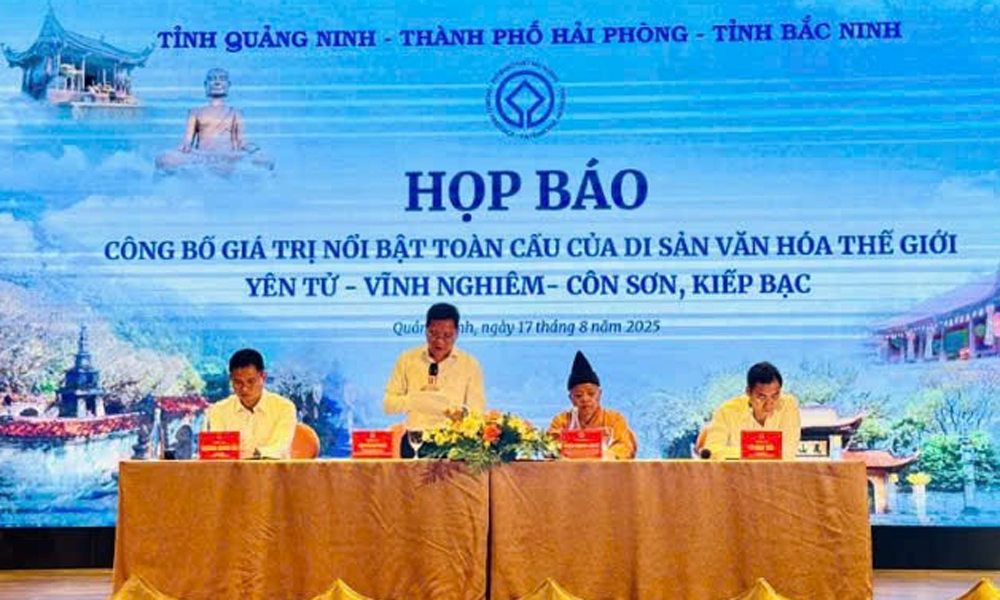 Họp báo công bố giá trị nổi bật toàn cầu của Di sản văn hóa thế giới Yên Tử-Vĩnh Nghiêm-Côn Sơn, Kiếp Bạc.