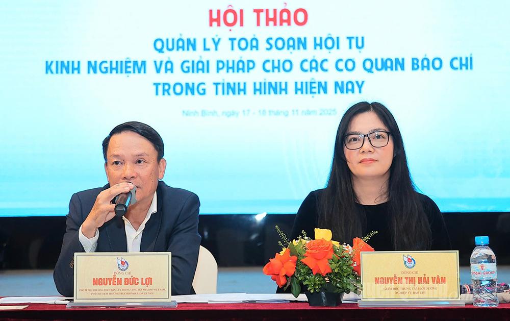 Lãnh đạo Hội Nhà báo Việt Nam chủ trì hội thảo.