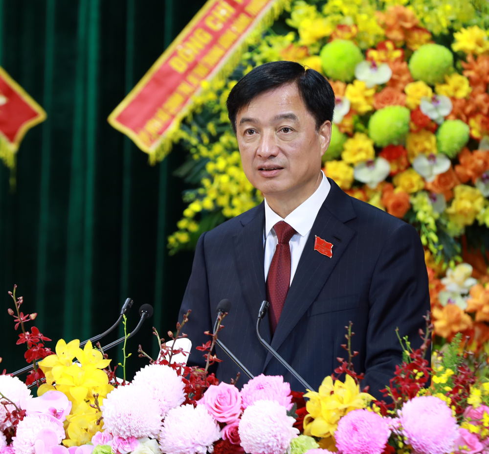 Đồng chí Nguyễn Duy Ngọc phát biểu chỉ đạo Đại hội.